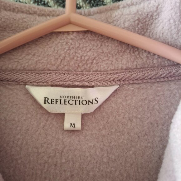 Northern Reflections Fleece Zip-Up Jacket - Gray Pink - Women's M - Picture 2 of 7